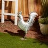 Accent Plus Galvanized Metal Rooster Garden Sculpture