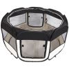 45" M Portable Foldable Pet playpen Exercise Pen Kennel + Carrying Case for Larges Dogs Small Puppies/Cats | Indoor/Outdoor Use | Water Resistant  Bla