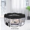 45" M Portable Foldable Pet playpen Exercise Pen Kennel + Carrying Case for Larges Dogs Small Puppies/Cats | Indoor/Outdoor Use | Water Resistant  Bla