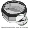 45" M Portable Foldable Pet playpen Exercise Pen Kennel + Carrying Case for Larges Dogs Small Puppies/Cats | Indoor/Outdoor Use | Water Resistant  Bla