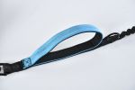 Luxury Reflective Hands Free Waist Bag Elastic Buffer Retractable Double Rope Pet Dog Leash Set