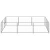 Dog Kennel Silver 96.9 ftÂ² Steel