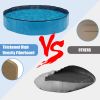 Foldable Dog Pet Bath Pool, 63" Diameter Large Collapsible Wading Pool Pits Ball Pool Portable Bathing Swimming Tub for Dogs Cats Indoor & Outdoor Use