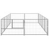 Dog Kennel Silver 86.1 ftÂ² Steel