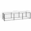 Dog Kennel Black 32.3 ftÂ² Steel