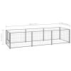 Dog Kennel Silver 32.3 ftÂ² Steel