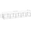 Dog Kennel Silver 53.8 ftÂ² Steel