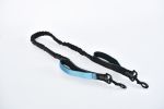 Luxury Reflective Hands Free Waist Bag Elastic Buffer Retractable Double Rope Pet Dog Leash Set