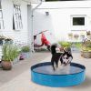 Foldable Dog Pet Bath Pool, 63" Diameter Large Collapsible Wading Pool Pits Ball Pool Portable Bathing Swimming Tub for Dogs Cats Indoor & Outdoor Use