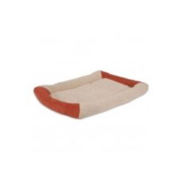 Aspen Self Warming Bolster Dog Mat Barn Red; Cream 20.5 Inches X 14 Inches