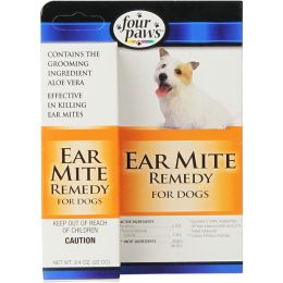 Four Paws Aloe Ear Mite Treatment 1ea-3-4 oz