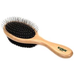 Safari Pin and Bristle Combo Dog Brush Green Large