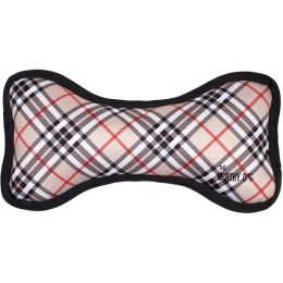 The Worthy Dog Bone Tan Plaid Large