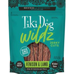 Tiki Pet Dog Wildz Jerky Grain Free Venison and Lamb 3.5Oz