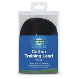 PetSafe Cotton Training Leash Black 5-8 in x 30 ft