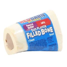 Redbarn Pet Products Duo Filled Bone Peanut Butter and Jelly Dog Treat 3.5 oz Small