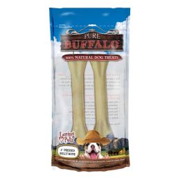 Loving Pets Pure Buffalo Pressed Bully Bones Dog Treat 2 Pack 8 in