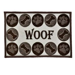 Loving Pets Fashion Mat Woof Chenille Multi-Color