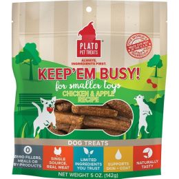 Plato Dog Keep Em Busy Chicken and Apple Treats Small 5Oz