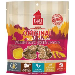 Plato Dog Strp Grain Free Turkey Sweet Potato 3 Oz.