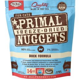 Primal Pet Foods Freeze Dried Cat Food 14 Oz.-Duck