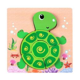 Children's wooden puzzle (Color: Tortoise)